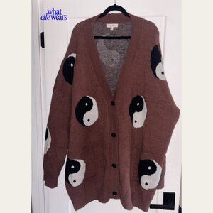 Oversized Yin-Yang Cardigan